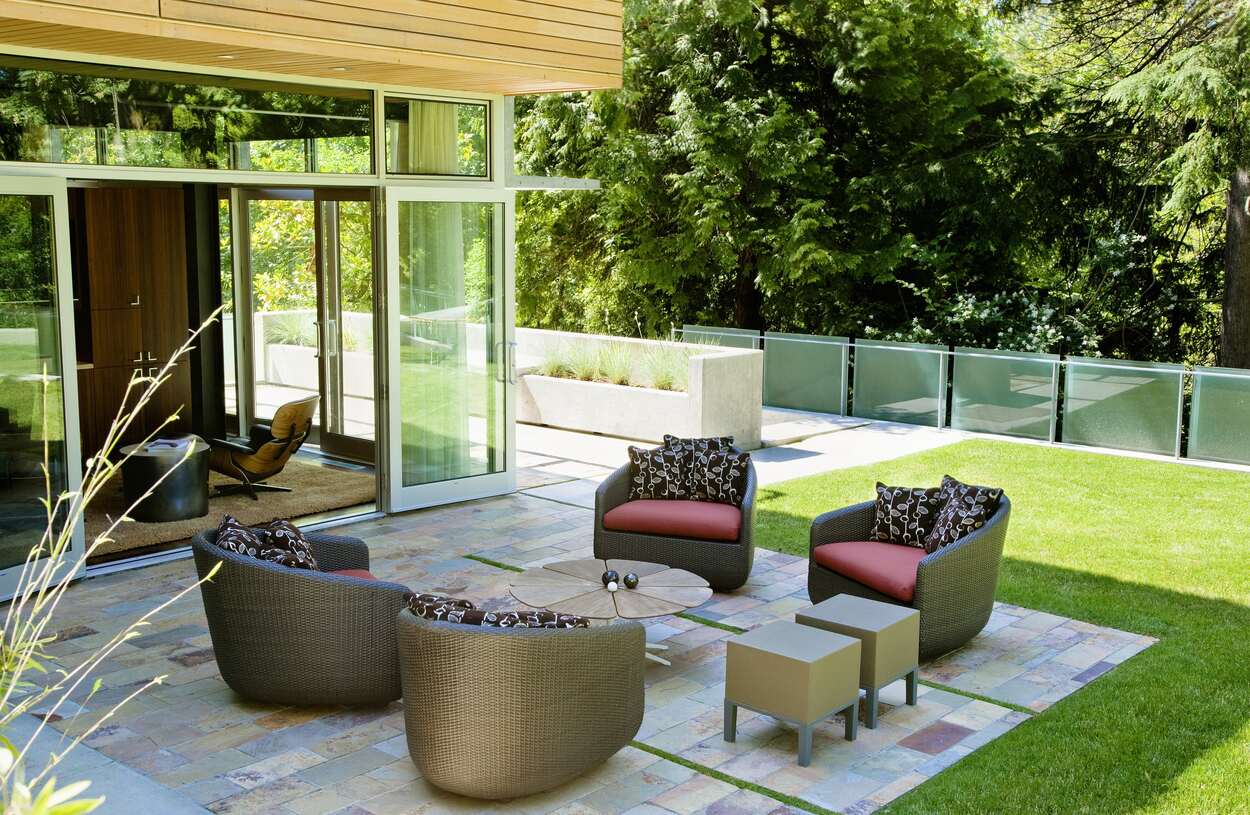 backyard patio furniture resin wicker outdoor set