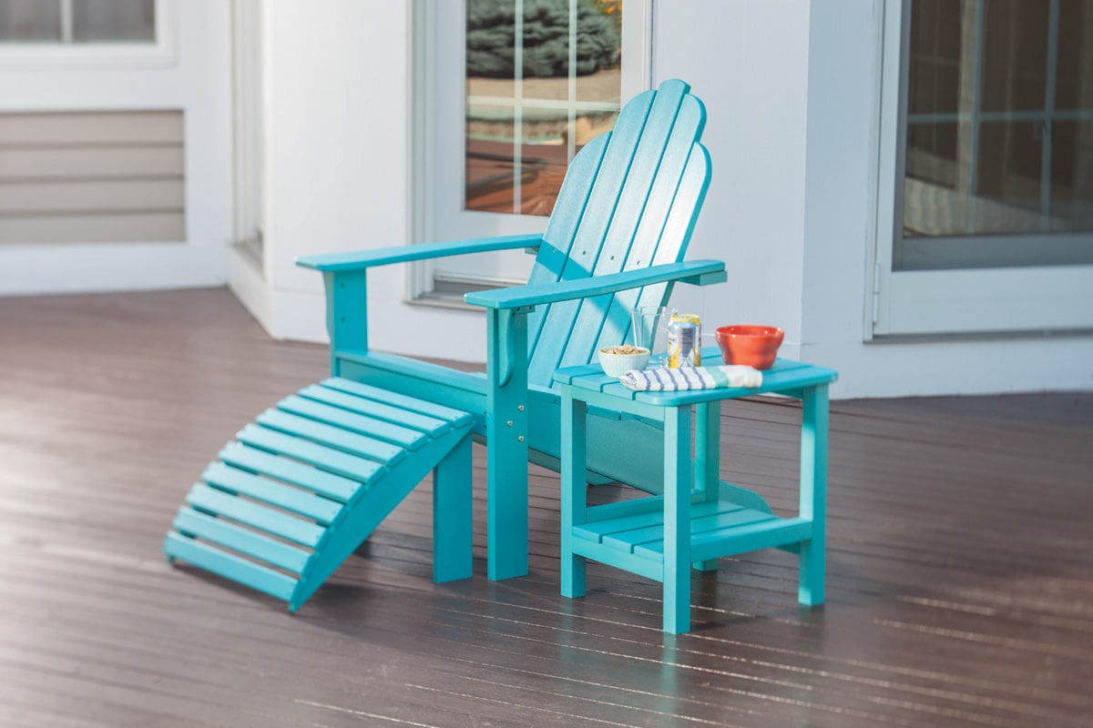 Sister Bay Patio Furniture Yarmouth Adirondack chair in aruba blue